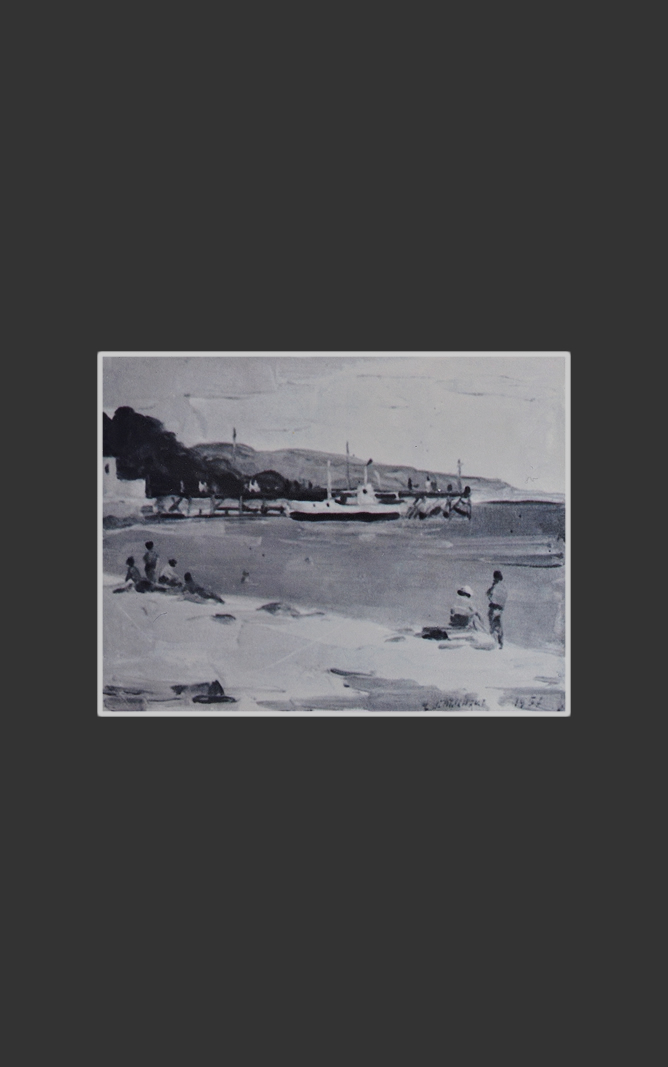 Black Sea, Khosta18 x 25 cm, Oil on Treated Cardboard, 1957