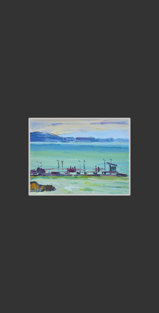 Black Sea, Khosta13 x 17 cm, Oil on Treated Cardboard, Palette Knife, 1978