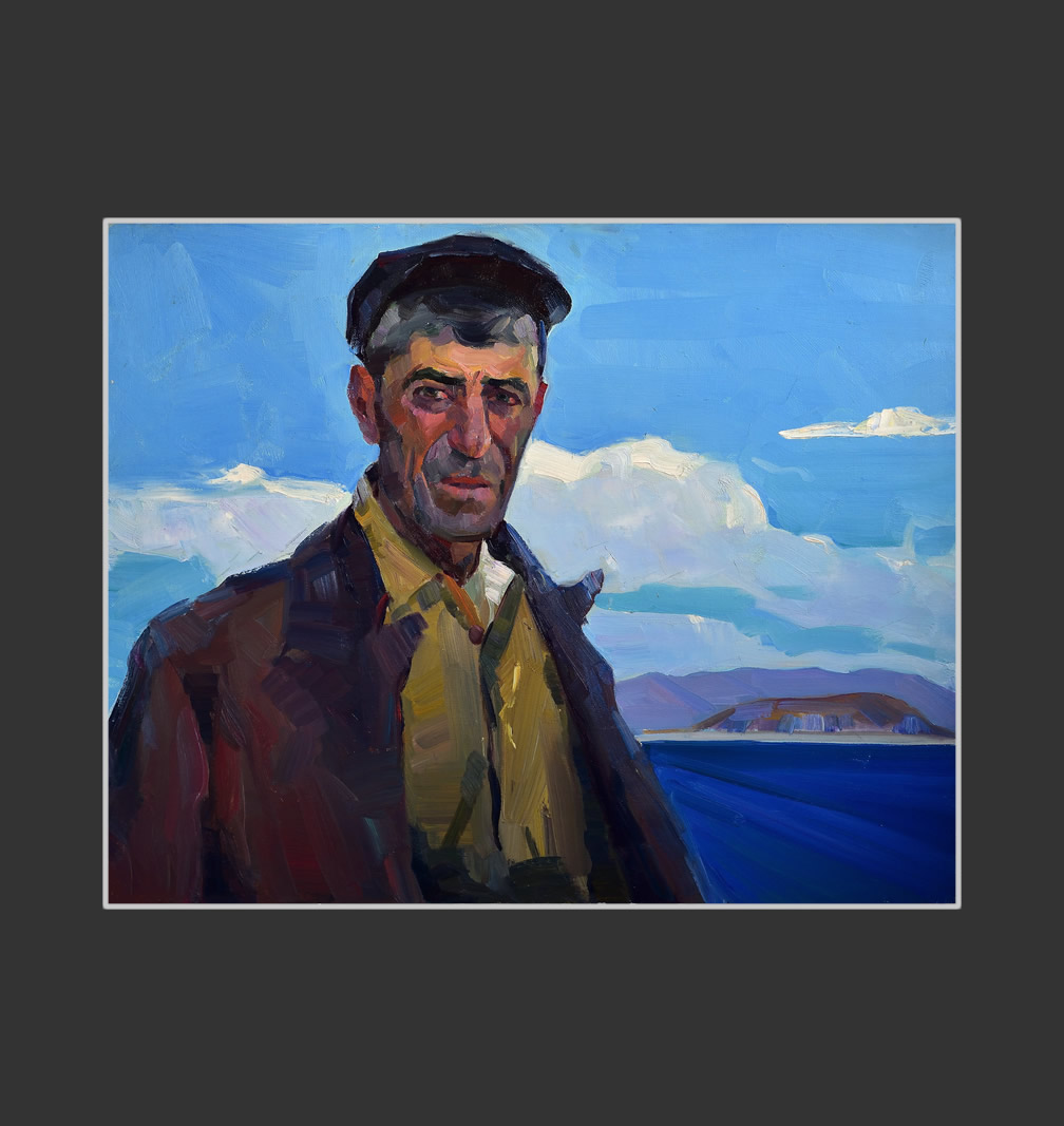 Portrait of the helmsman Nushervan at Sevan65 х 81 cm, Oil on Canvas, 1962