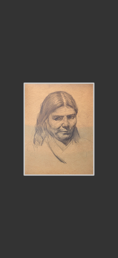 Portrait of a woman38 x 28 cm, Paper, Pencil, 1950-1955