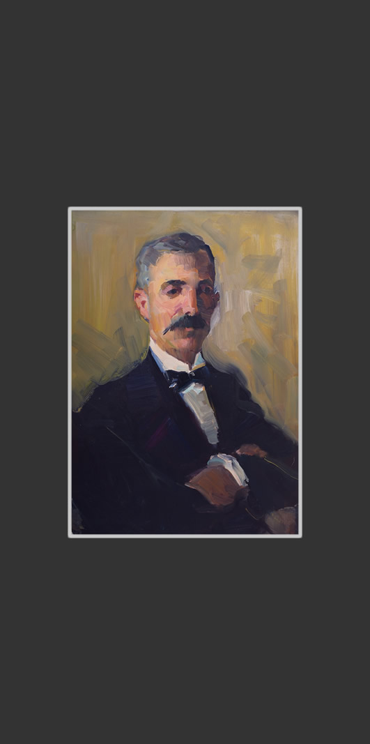 Portrait of a man, sketch47 x 32 cm, Oil on Treated Cardboard, 1951