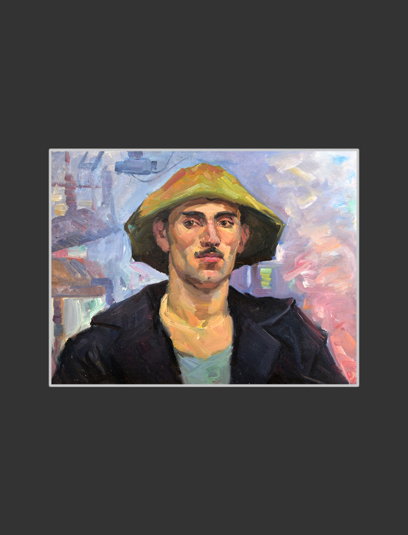 Portrait of a worker of Alaverdi Factory47 x 61 cm, Oil on Canvas, 1960