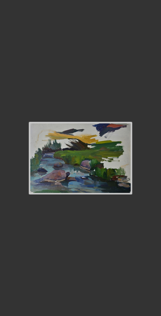 River24 x 35 cm, Oil on Treated Cardboard, 1960-1965